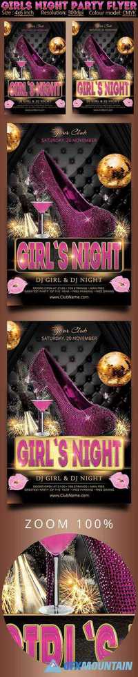 Girls Night Party Flyer 388656