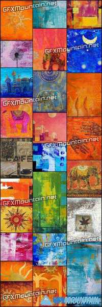 Oil Painted Abstract Backgrounds