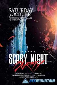 Scary Night Party Flyer Template Vol. 2