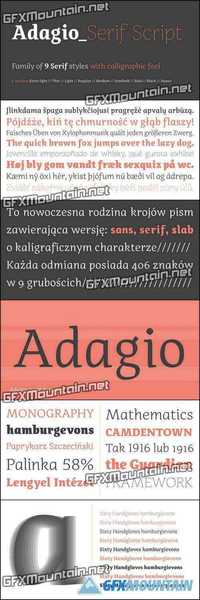 Adagio Serif Script Font Family