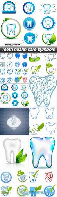 Teeth health care symbols - 10 EPS