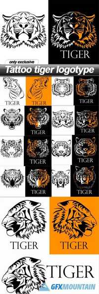 Tattoo tiger logotype - 9 EPS