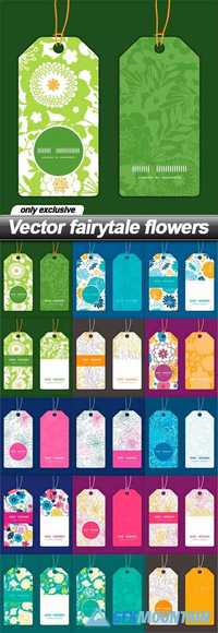 Vector fairytale flowers - 15 EPS