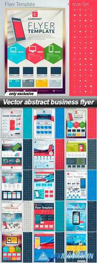 Vector abstract business flyer - 15 EPS