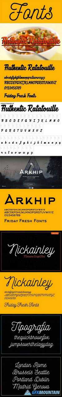 Friday Fresh Fonts - Authentic Ratatouille, Arkhip, Nickainley