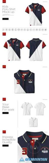 Kids Polo Shirt Mock-up 394507