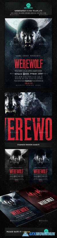 GraphicRiver - Werewolf Dark Horror Movie Flyer Poster Template 12871169