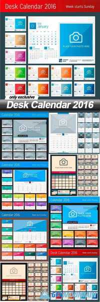 Desk Calendar 2016 - 8 EPS