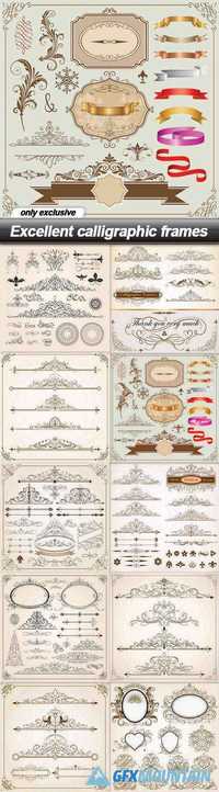 Excellent calligraphic frames - 10 EPS