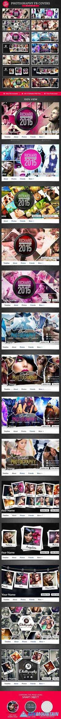 Graphicriver Photography Facebook Cover Bundle - 14 Designs 13139472
