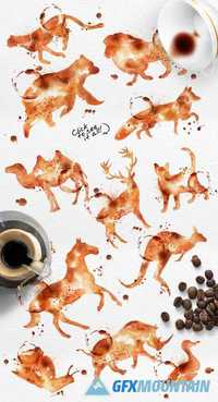 Coffee Animals Stains 408071