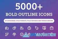 5000+ Bold Outline Icons Bundle - 402682