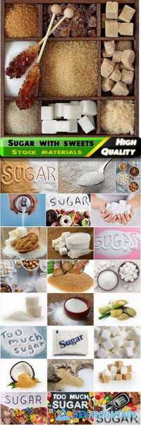 Sugar with different sweets - 25 HQ Jpg