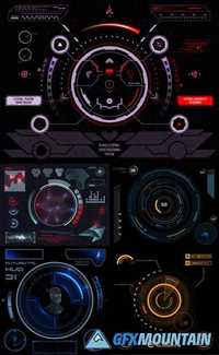 Vector Set - Futuristic Touch Screen User Interfaces