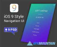 Flat iOS9 Style 9 Sidemenu Screens 414562