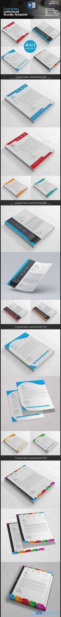 GraphicRiver - Letterhead Bundle 4 in 1 13210658