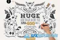 HUGE Hand Drawn Nature Pack Elements