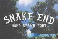 Snake end - hand drawn font