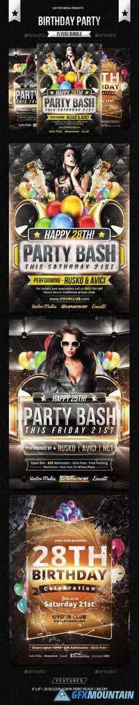 GraphicRiver - Birthday Party - Flyers Bundle 12755283