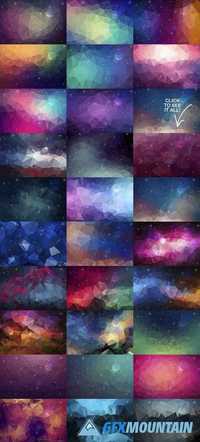 Polygonal Space Backgrounds 430458