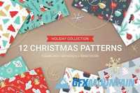 12 Christmas Seamless Patterns - 430290