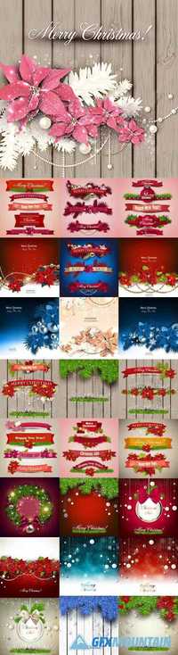 Christmas Backgrounds And Ribbons