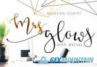 Mrs Glows Modern Font With Extras