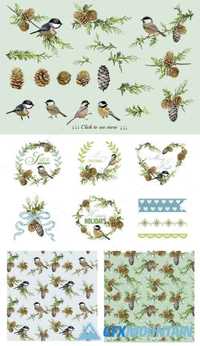 Christmas Pack Cards, Tags, Elements