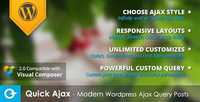 CodeCanyon - Quick Ajax v2.3.1 - Modern Wordpress Ajax Query Posts - 5740469