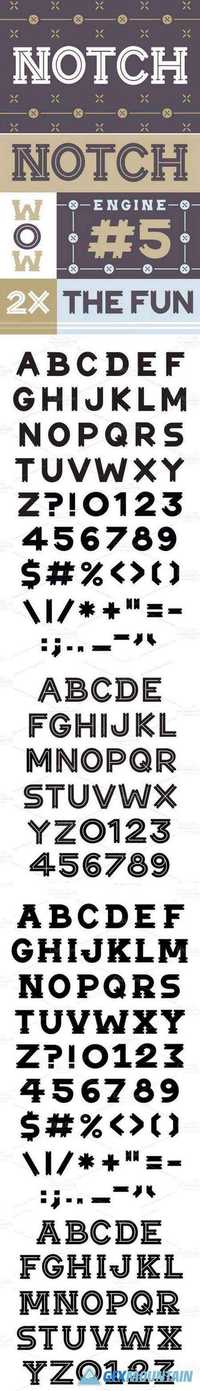 Notch Slab Serif Fonts