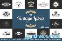 Vintage Label Badge Logo Constructor 436519