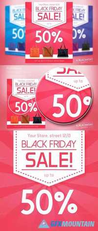 Pink Black Friday Flyer Template 419269