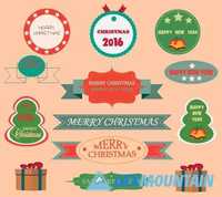 2016 Merry Christmas and Happy New Year background
