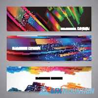 Abstract multicolored collection banner