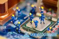 Miniature Network Engineers At Work