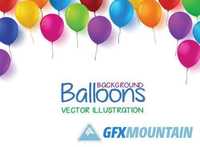 Happy birthday balloons concept