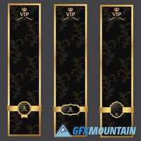 VIP cards black gold