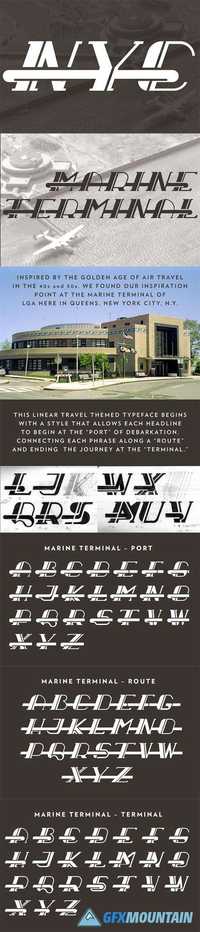 Marine Terminal Display Typeface