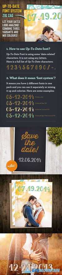 Up-To-Date Font | Zig Zag 16442