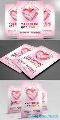 Valentine Day Party Flyer Template 489746