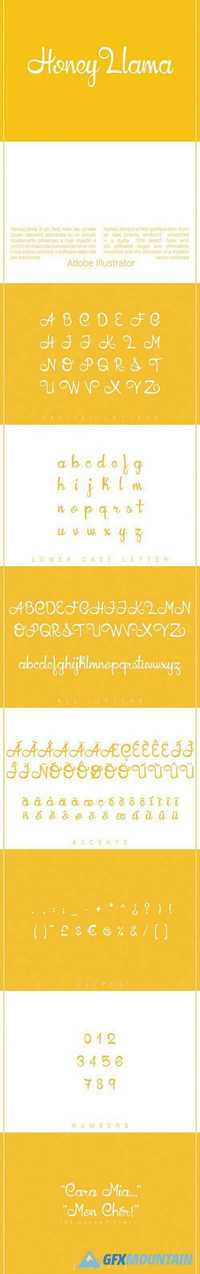 HoneyLlama Typeface