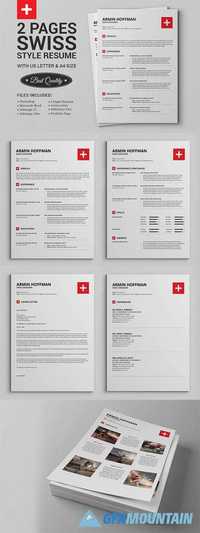  2 Pages Swiss Resume | Extended Pack 295483