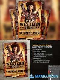 Wild Western Night Flyer 494097