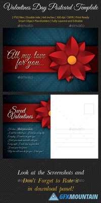 Graphicriver - Valentines Day Postcard Template V02 10047463
