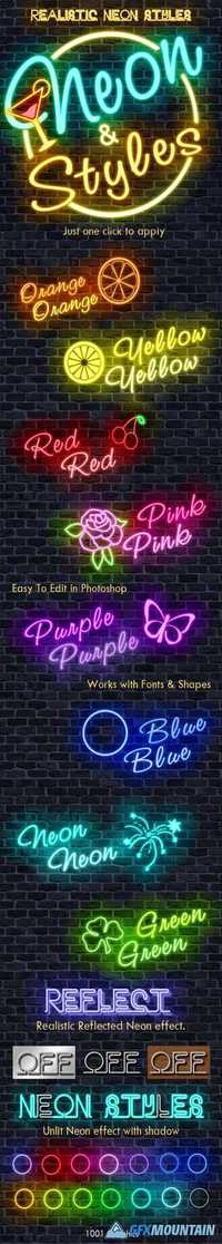 GraphicRiver - 50 Realistic Neon Text Styles 14350746