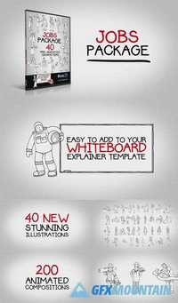 Whiteboard Jobs Pack After Effect Template