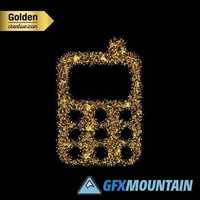 Gold glitter icon