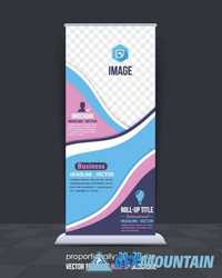 Business brochure and roll up banner