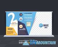 Business brochure and roll up banner