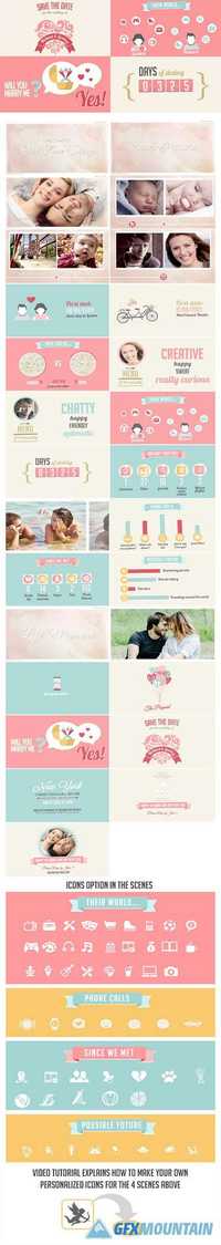 Videohive The Two Of Us Love Story Timeline & Save The Date 13374987